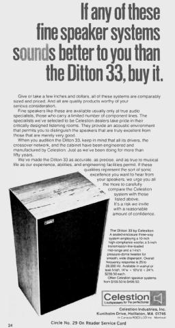 Celestion Ditton 33 vintage ad